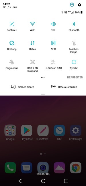 Schalten Sie Wi-Fi und Bluetooth aus