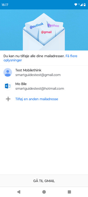 Vælg GÅ TIL GMAIL