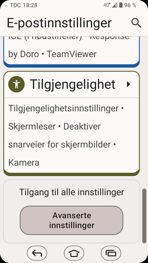 Bla til og velg Avanserte innstillinger