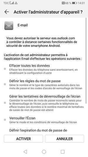 Sélectionnez ACTIVER