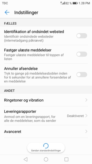 Vælg Avanceret