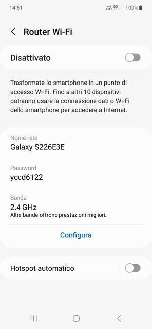 Seleziona Configura