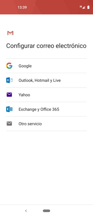 Seleccione Exchange y Office 365