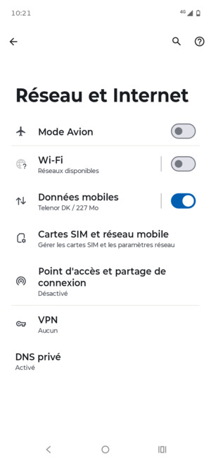 Sélectionnez Wi-Fi