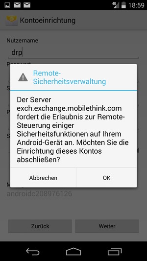 Wählen Sie OK