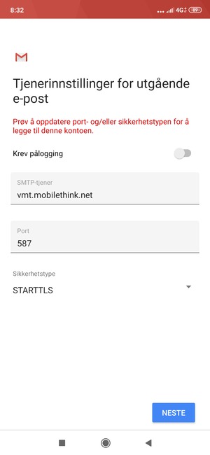 Velg Sikkerhetstype