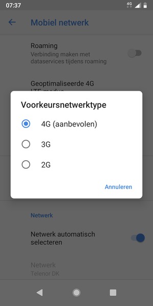 Selecteer uw voorkeursoptie