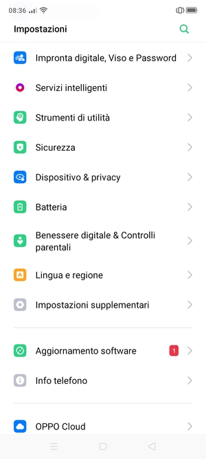 Scorri e seleziona Dispositivo & privacy