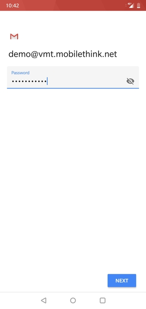 Enter your password and select NEXT