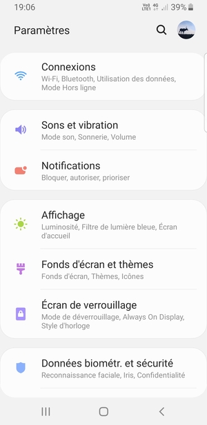 Sélectionnez Connexions