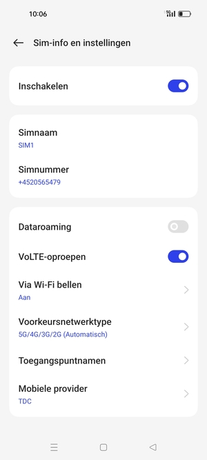 Selecteer Voorkeursnetwerktype