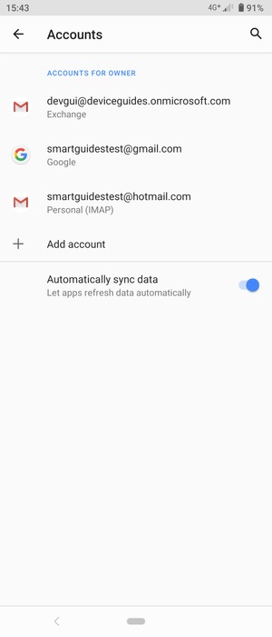 Select your Google account
