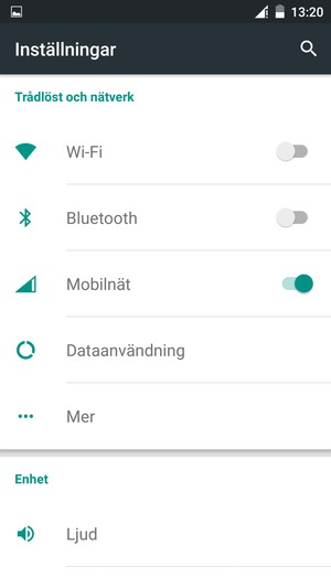 Välj Wi-Fi