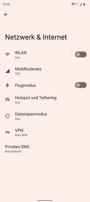 Wählen Sie Mobilfunknetz