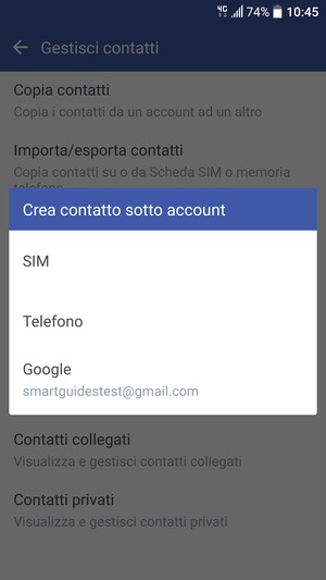 Seleziona Google
