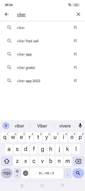 Enter the app name and select Search