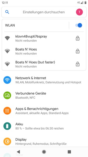 Wählen Sie das Wireless-Netzwerk, zu dem Sie eine Verbindung herstellen möchten