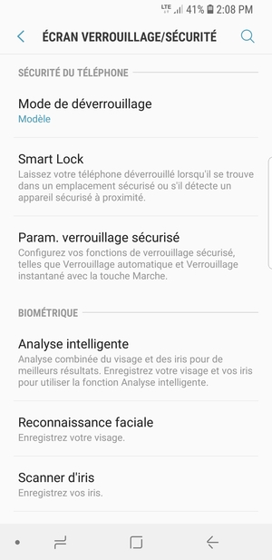 Votre téléphone est maintenant sécurisé par un écran de verrouillage