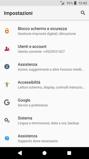 Scorri e seleziona Sistema