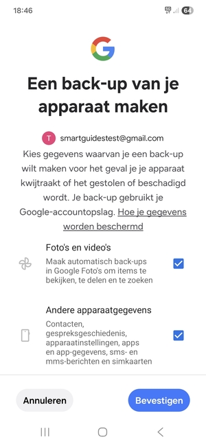 Selecteer uw voorkeursopties en selecteer Bevestigen