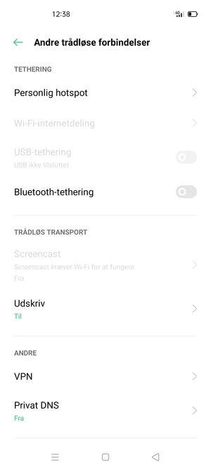 Vælg Personlig hotspot