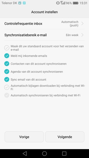 Selecteer Volgende