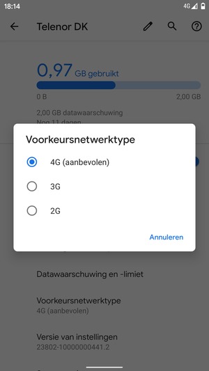 Selecteer uw voorkeursoptie