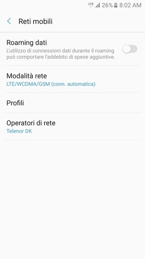Seleziona Profili