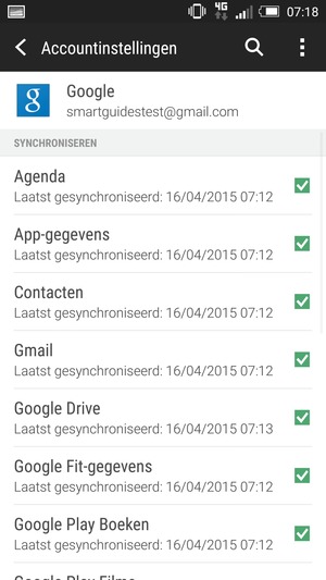 Zorg ervoor dat Contacts geselecteerd is