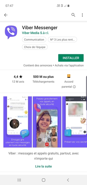 Sélectionnez INSTALLER