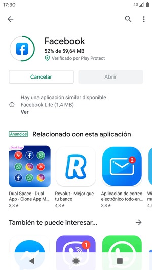 Espere a que el proceso de instalación finalice