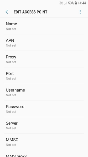 Enter MMS information