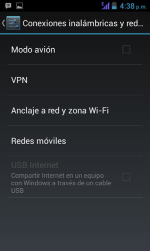 Seleccione Anclaje a red y zona Wi-Fi
