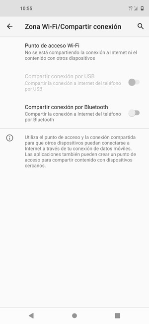 Seleccione Punto de accesso Wi-Fi