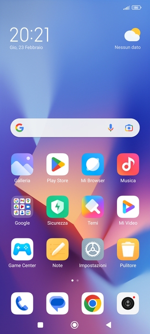 Seleziona il tasto App recenti