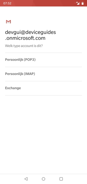 Selecteer Exchange