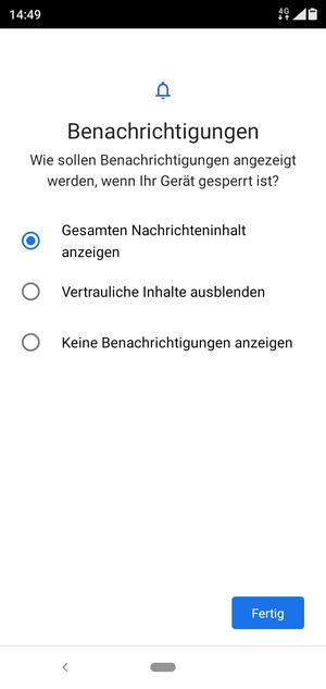 Wählen Sie die gewünschte Option und wählen Sie Fertig