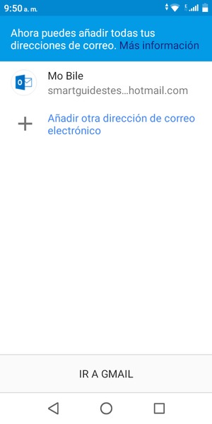 Seleccione IR A GMAIL