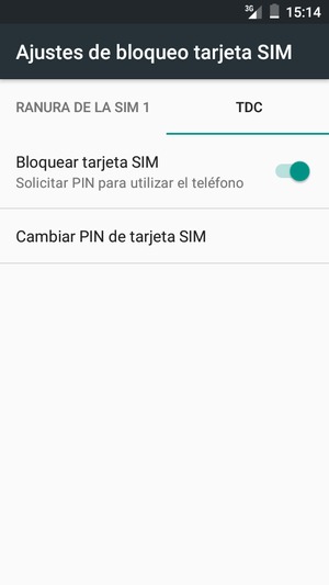Seleccione Public y Cambiar PIN de tarjeta SIM
