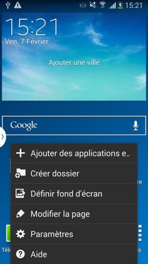 Sélectionnez Paramètres