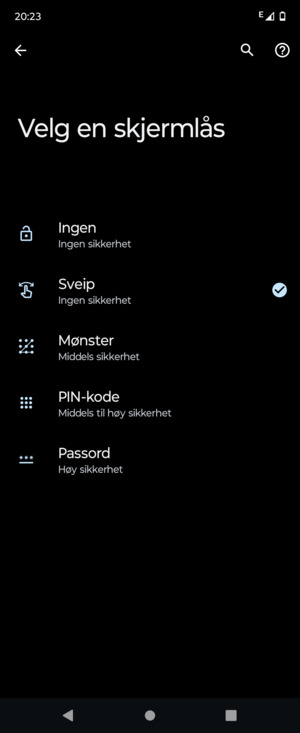 Velg Mønster