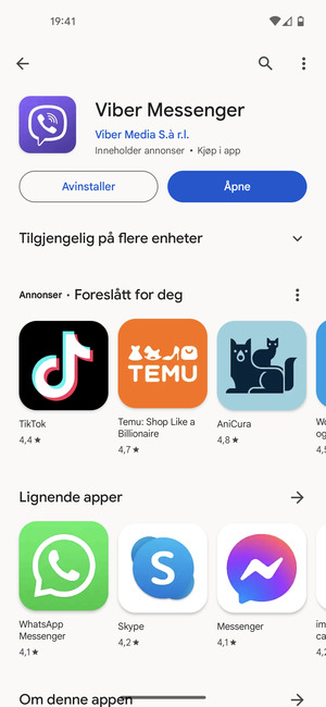 Velg Åpne