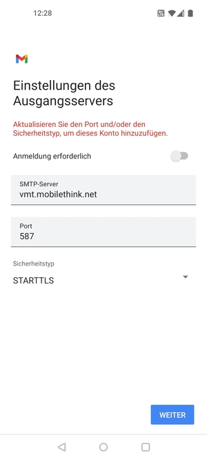 Wählen Sie Sicherheitstyp