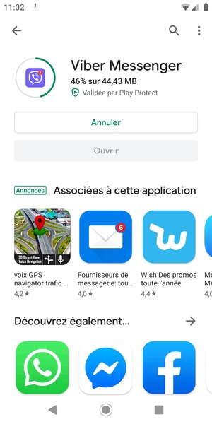 Veuillez attendre la fin de la procédure d'installation