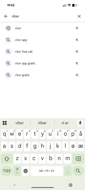 Skriv inn applikasjonsnavnet og velg Søk
