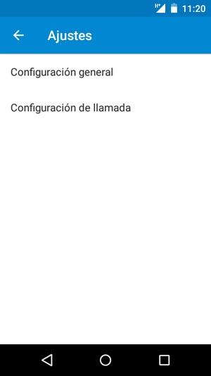 Seleccione Configuración de llamada