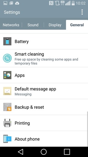 Scroll to and select About phone