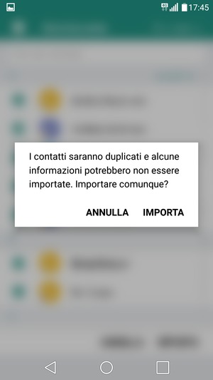 Seleziona IMPORTA