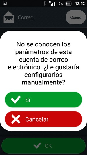 Seleccione Sí