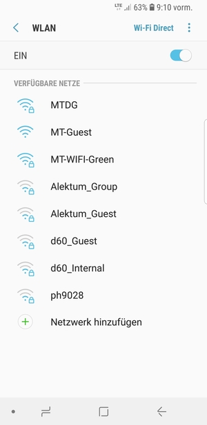 Wählen Sie das Wireless-Netzwerk, zu dem Sie eine Verbindung herstellen möchten